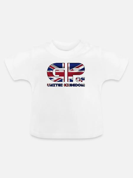 united_kingdom_gp - Baby Bio-T-Shirt mit Rundhals - Weiß