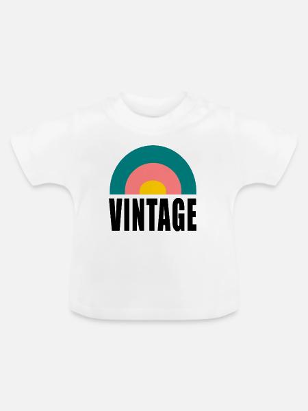 Weinlese - Baby Bio-T-Shirt mit Rundhals - Weiß