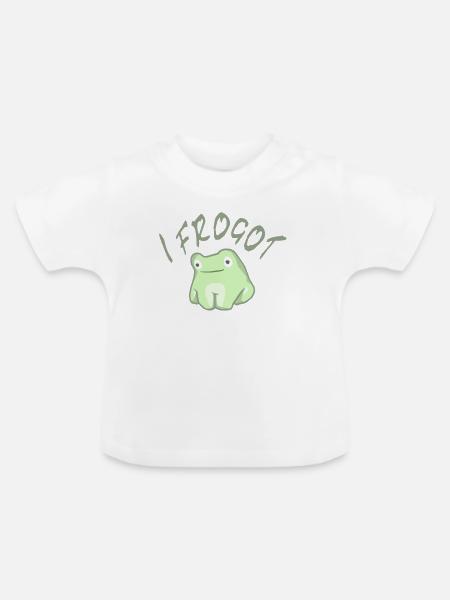 Frogot-Licht - Baby Bio-T-Shirt mit Rundhals - Weiß