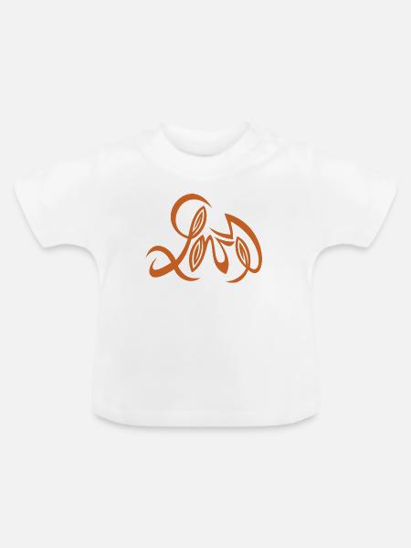 Love Design von Cean - Baby Bio-T-Shirt mit Rundhals - Weiß
