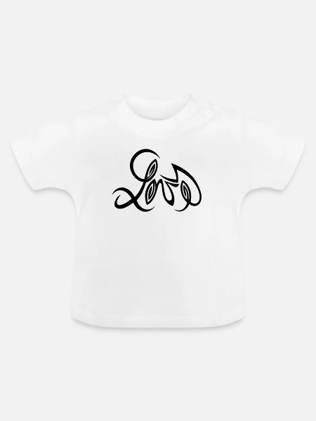 Love Design von Cean - Baby Bio-T-Shirt mit Rundhals - Weiß