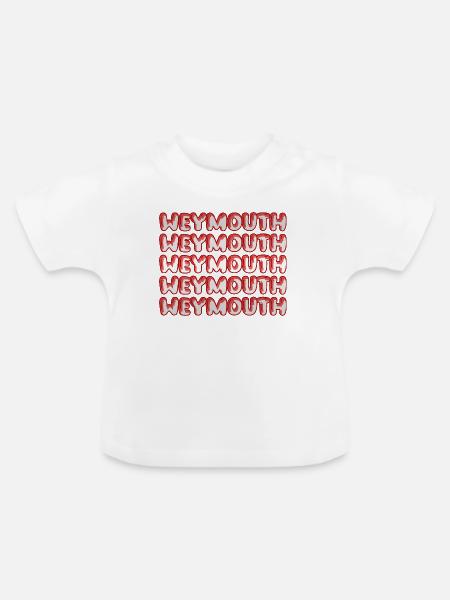 Weymouth als Reise - Baby Bio-T-Shirt mit Rundhals - Weiß