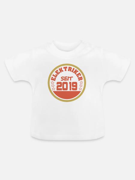 Elektriker 2019 - Baby Bio-T-Shirt mit Rundhals - Weiß