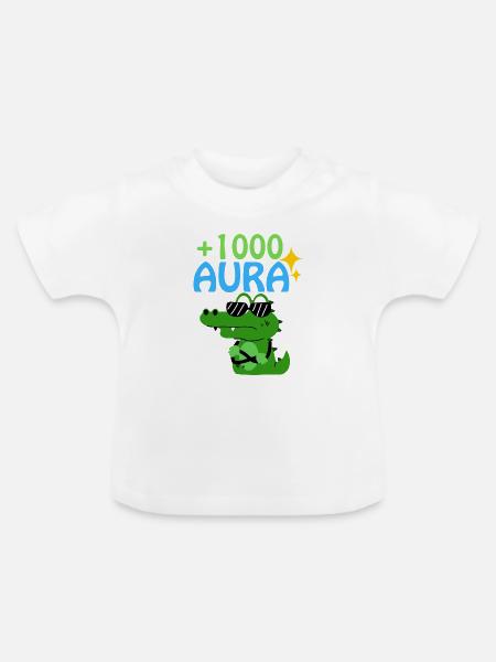 Kroko UND JUGENDWORTE - Baby Bio-T-Shirt mit Rundhals - Weiß