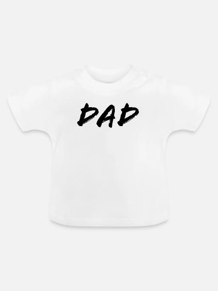 Papa - Baby Bio-T-Shirt mit Rundhals - Weiß