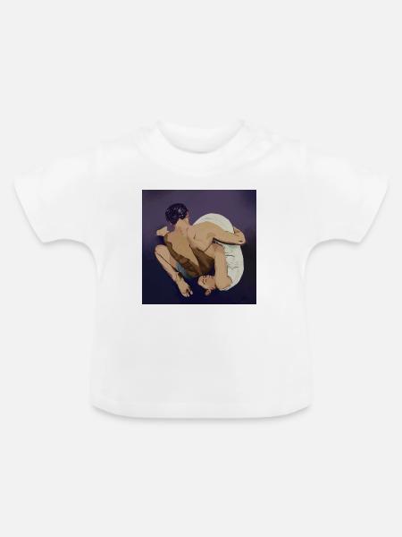 Zeitgemäße Umarmung - Baby Bio-T-Shirt mit Rundhals - Weiß