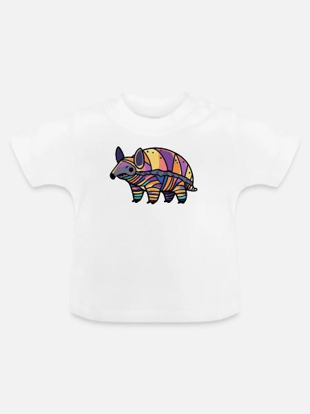 Gürteltier Zombie Halloween Zombie - Baby Bio-T-Shirt mit Rundhals - Weiß