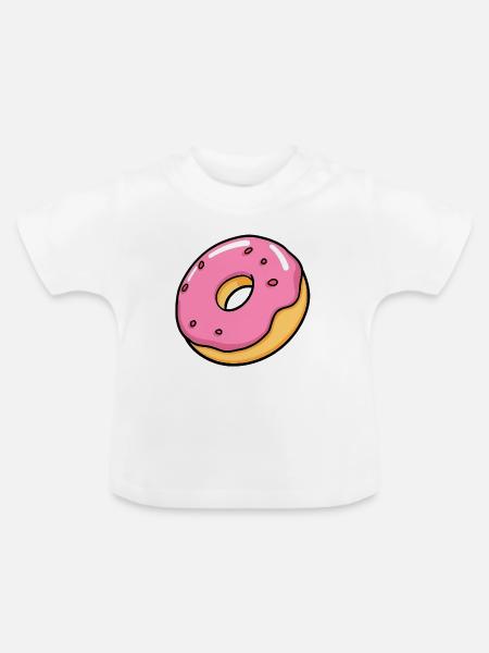 Donut - Baby Bio-T-Shirt mit Rundhals - Weiß