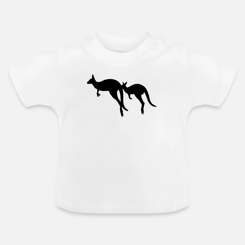 Kangourou - T-shirt bio col rond Bébé - blanc