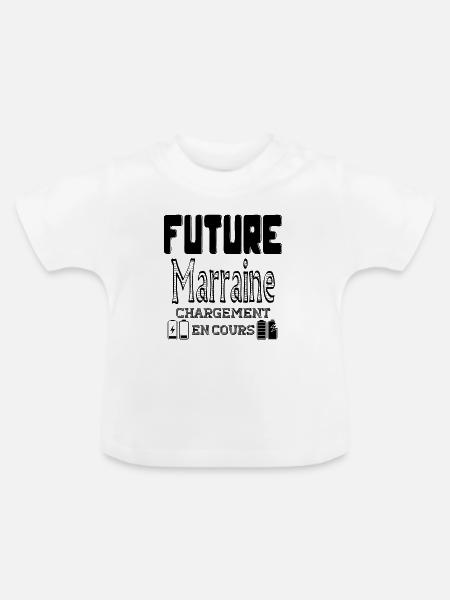 Future Godmother Loading In Progress - Baby Bio-T-Shirt mit Rundhals - Weiß