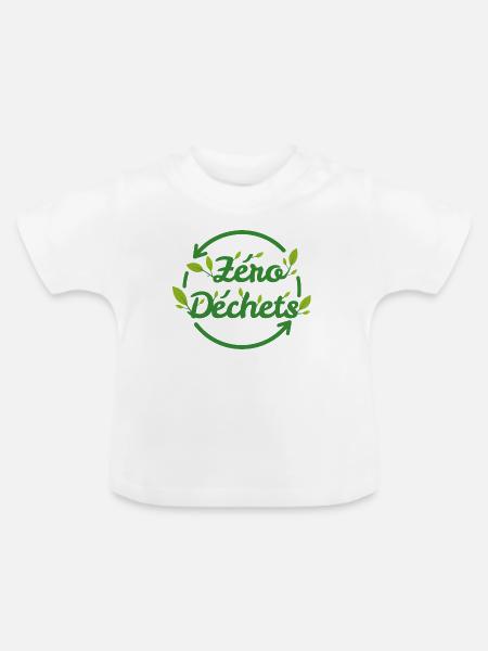 Zero Waste Anlagen - Baby Bio-T-Shirt mit Rundhals - Weiß