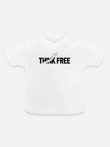 Think Free - Baby Bio-T-Shirt mit Rundhals - Weiß