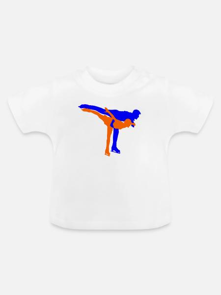 Eiskunstlauf - Baby Bio-T-Shirt mit Rundhals - Weiß