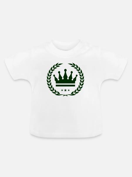 Krone Emblem - Baby Bio-T-Shirt mit Rundhals - Weiß
