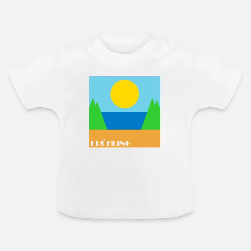 Source - T-shirt bio col rond Bébé - blanc