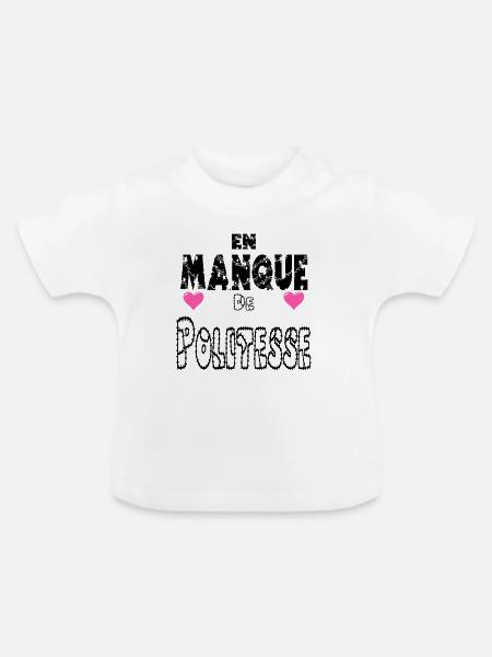 Mangelnde Höflichkeit - Baby Bio-T-Shirt mit Rundhals - Weiß