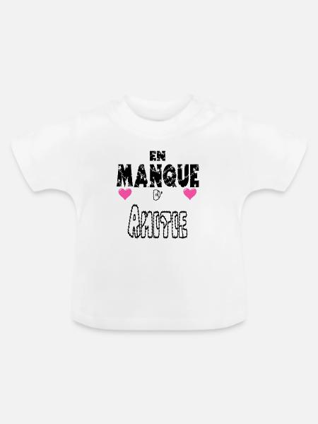 Braucht Freundschaft - Baby Bio-T-Shirt mit Rundhals - Weiß