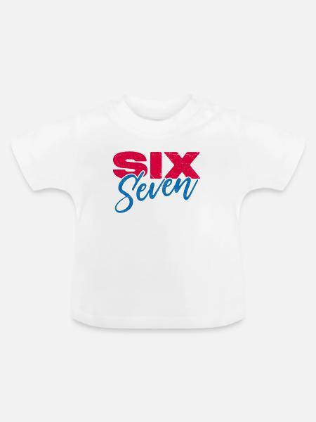 sechs sieben - Baby Bio-T-Shirt mit Rundhals - Weiß
