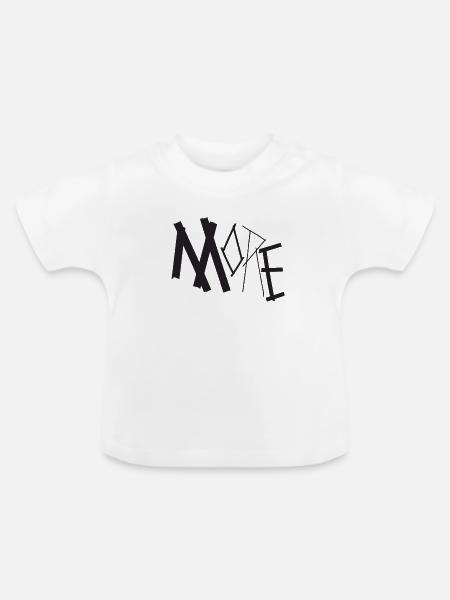 MORE - Baby Bio-T-Shirt mit Rundhals - Weiß