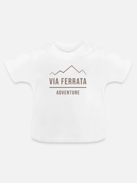 Abenteuer Klettersteig - Baby Bio-T-Shirt mit Rundhals - Weiß