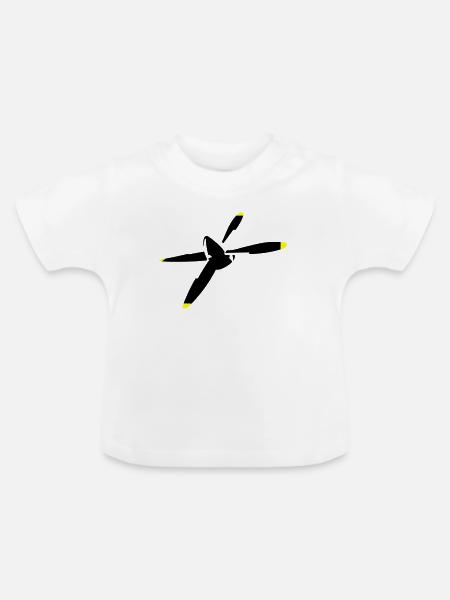 Propeller - Baby Bio-T-Shirt mit Rundhals - Weiß