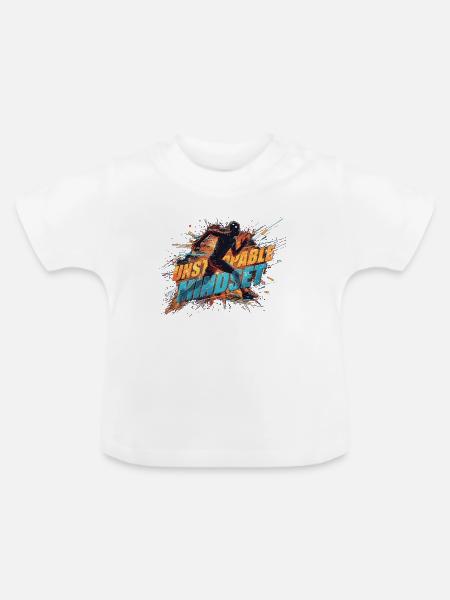 Unaufhaltsamer Mindset Runner - Baby Bio-T-Shirt mit Rundhals - Weiß