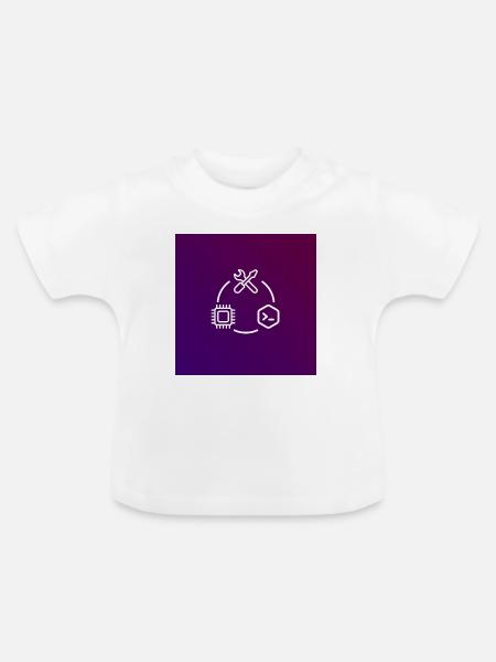 TechKreis Chip Code Werkzeug - Baby Bio-T-Shirt mit Rundhals - Weiß