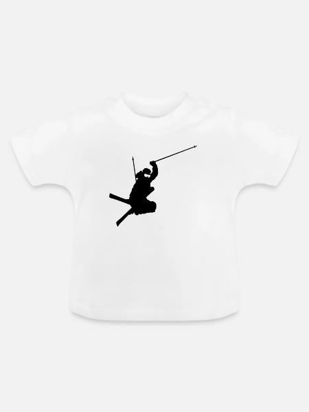 Freestyle ski - Baby Bio-T-Shirt mit Rundhals - Weiß