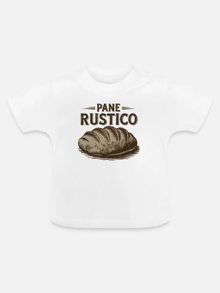 Pane Rustico – Brot - Baby Bio-T-Shirt mit Rundhals - Weiß