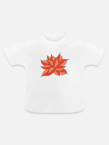 Lotus - Baby Bio-T-Shirt mit Rundhals - Weiß