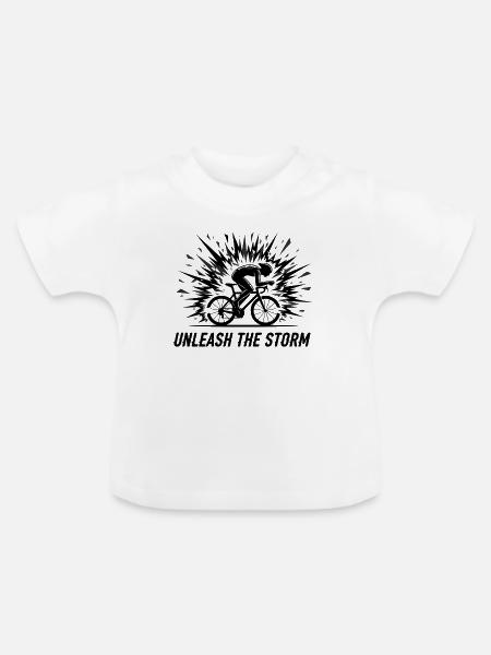 Cyclone Rider Burst - Baby Bio-T-Shirt mit Rundhals - Weiß