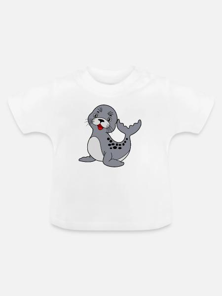 Siegel - Baby Bio-T-Shirt mit Rundhals - Weiß