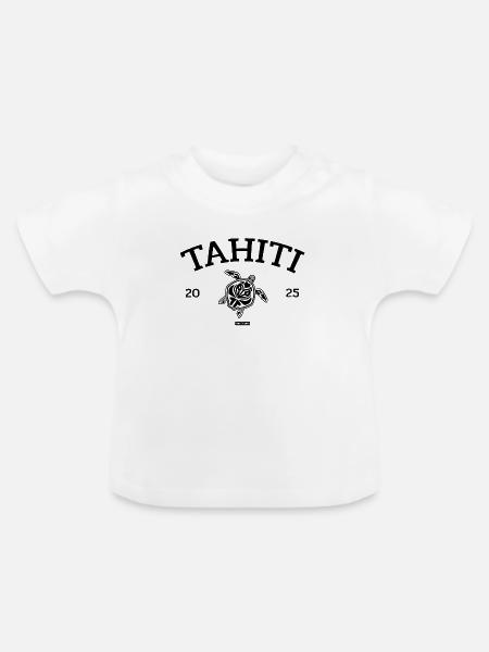 Tahiti - Turtle - French Polynesia - Schildkröte - Baby Bio-T-Shirt mit Rundhals - Weiß