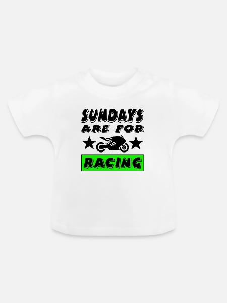 Motorrad - Baby Bio-T-Shirt mit Rundhals - Weiß