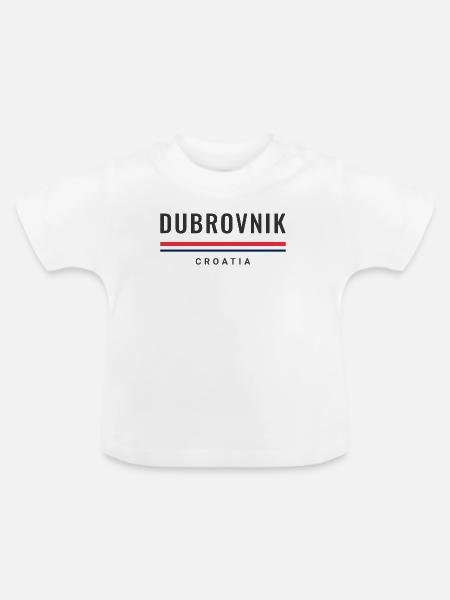 Stadt Dubrovnik, Kroatien - Baby Bio-T-Shirt mit Rundhals - Weiß