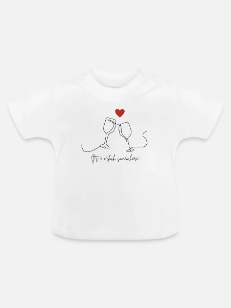 Ein Toast - Baby Bio-T-Shirt mit Rundhals - Weiß