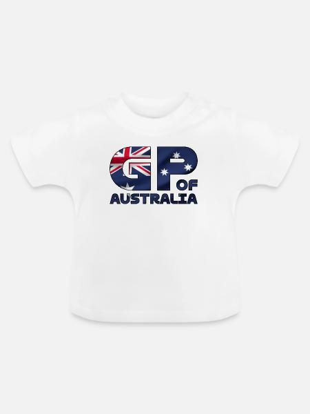 australia_gp - Baby Bio-T-Shirt mit Rundhals - Weiß