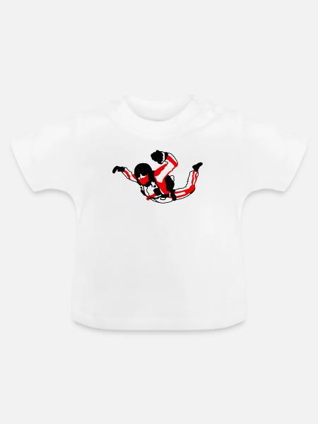 Skydiver - Baby Bio-T-Shirt mit Rundhals - Weiß