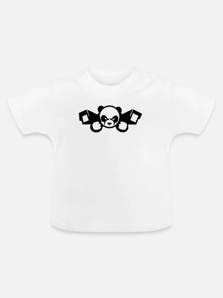 China Surveillance Panda - Baby Bio-T-Shirt mit Rundhals - Weiß
