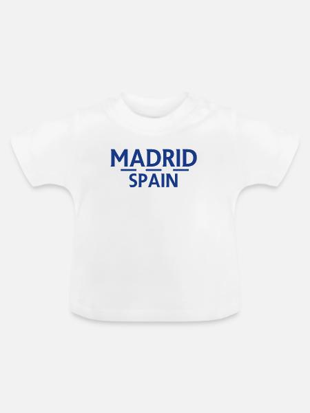 Madrid – Spanien - Baby Bio-T-Shirt mit Rundhals - Weiß