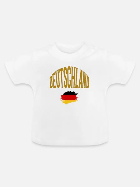 Deutschland - Baby Bio-T-Shirt mit Rundhals - Weiß