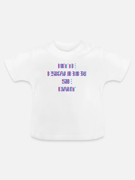 Hardtekk Tekk - Baby Bio-T-Shirt mit Rundhals - Weiß