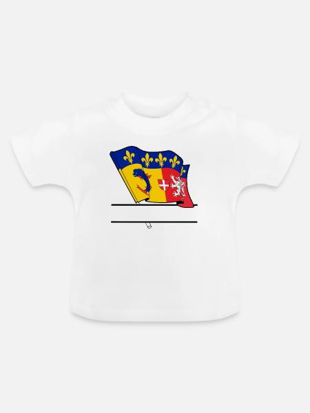 Rhône-Alpes Textraum - Baby Bio-T-Shirt mit Rundhals - Weiß
