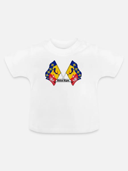 Rhône-Alpes überquert - Baby Bio-T-Shirt mit Rundhals - Weiß
