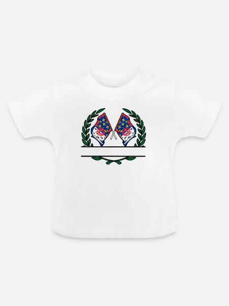 Pays_de_la_Loire_lauwerkrans - Baby Bio-T-Shirt mit Rundhals - Weiß