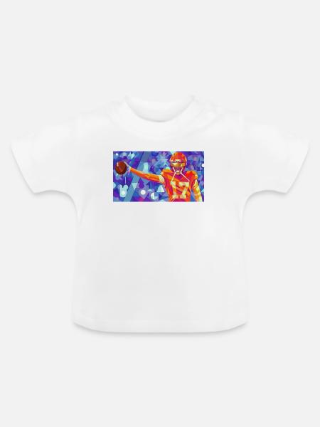 Geometrischer Marschall in Aktion - Baby Bio-T-Shirt mit Rundhals - Weiß