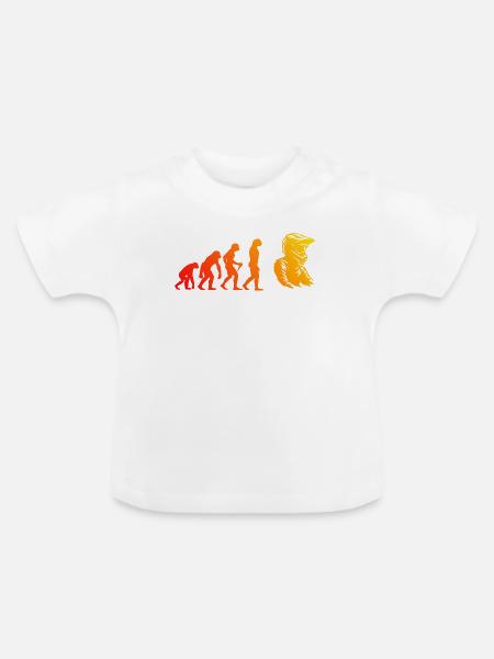 Coole Motocross Inspiration - Baby Bio-T-Shirt mit Rundhals - Weiß