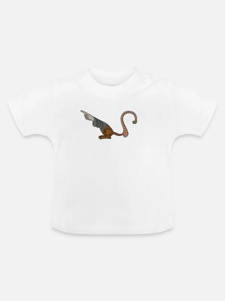 Mittelalterlicher Zeigefinger – MARGINALIA - Baby Bio-T-Shirt mit Rundhals - Weiß