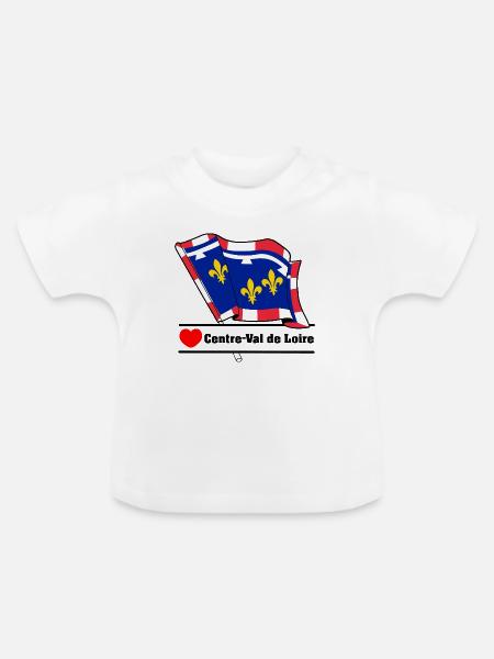 Centre-Val de Loire Love - Baby Bio-T-Shirt mit Rundhals - Weiß