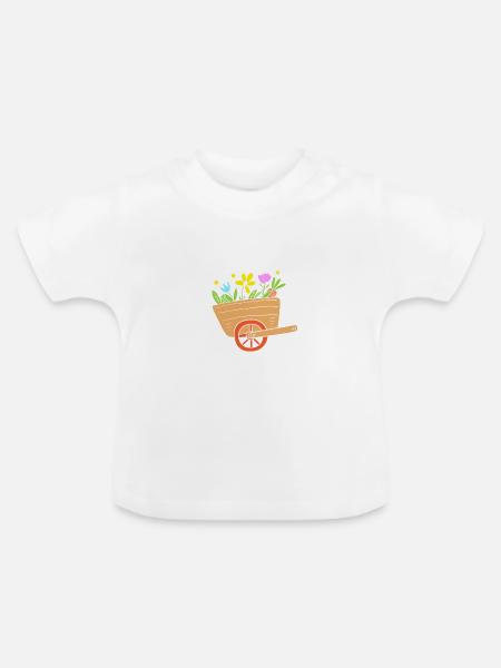 Kompost Würmer Geschenk - Baby Bio-T-Shirt mit Rundhals - Weiß